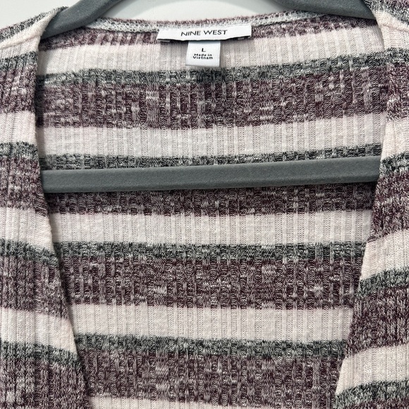 Women's Nine West Marled Rib Knit Duster Cardigan Nine West Sweaters Size L - Picture 5 of 8